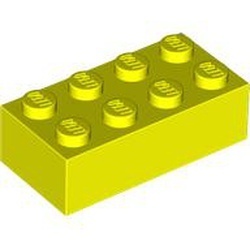 3001-236 Steen 2x4 neon geel NIEUW *5K0000