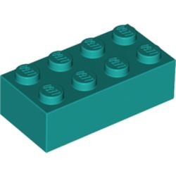 3001-39 Steen 2x4 turquoise, donker NIEUW *5K0000