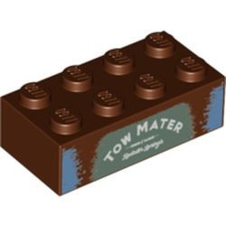 3001pb081-88G Steen 2x4 TOM MATER bruin, roodachtig gebruikt *5V12-08