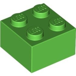 3003-36 Steen 2x2 groen, helder NIEUW *5K0000