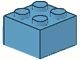 3003-74 Steen 2x2 transparant middenblauw NIEUW *5K0000