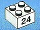 3003pb058-1 Steen 2x2 opdruk 24 wit NIEUW *5K0000
