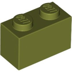 3004-155 Steen 1x2 groen, olijf NIEUW *1B007