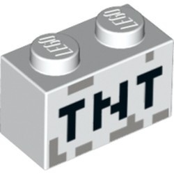 3004pb122-1 Steen 1x2 opdruk tekst TNT wit NIEUW *0K000