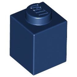 3005-63G Steen 1x1 blauw, donker gebruikt *1A004