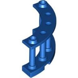 30056-7G Balustrade-hek 4x4x2 kwartrond 2 noppen bovenop blauw gebruikt *1C027