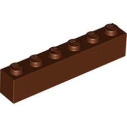 3009-88 Steen 1x6 bruin, roodachtig NIEUW *5K0000