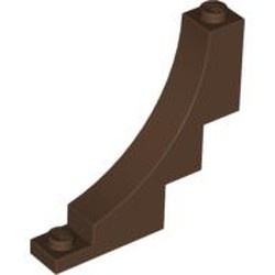 30099-8G Steen,omgekeerde halve boog 1x5x4 bruin (klassiek) gebruikt *1L260