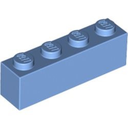 3010-42G Steen 1x4 blauw, midden gebruikt *1A021