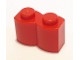 30136-5G Steen 1x2 gewelfd (pallisaden) rood gebruikt *1R005
