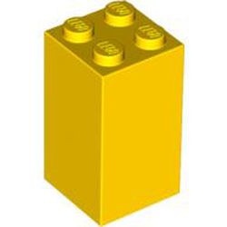 30145-3G Steen 2x2x3 geel gebruikt *1D001