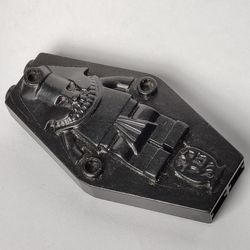30164-11G Sarcophaag, deksel met reliëf mummy zwart gebruikt *5K000