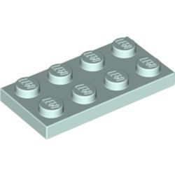 3020-152 Platte plaat 2x4 aqua, licht NIEUW *1B205