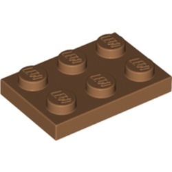 3021-150 Platte plaat 2x3 caramel, midden NIEUW *1B201