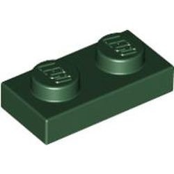 3023-80 Platte plaat 1x2 groen, donker NIEUW *1B170