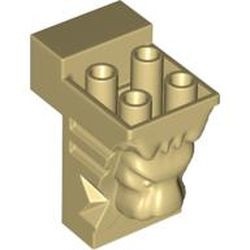30274-2 Steen 2x3x3 uitsnede en kop leeuw crème NIEUW *