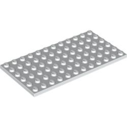 3028-1G Platte plaat 6x12 wit gebruikt *1A045