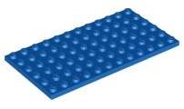 3028-7 Platte plaat 6x12 blauw NIEUW *5K0000