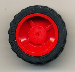 30285c02-5G Wiel 18x14mm met lage band 30648 24x14 rood gebruikt *5W000