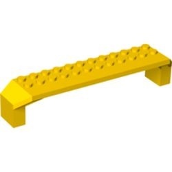 30296-3 Steen, boog 2x14x2 1/3 (ook groot spatbord) geel NIEUW *5B015