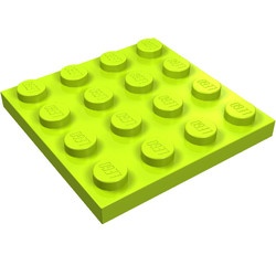 3031-34G Platte plaat 4x4 lime gebruikt *1A037