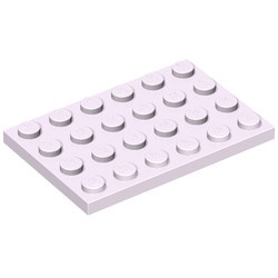 3032-154 Platte plaat 4x6 lavender, licht NIEUW *5K0000