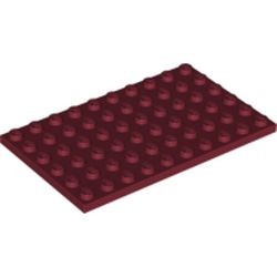 3033-59G Platte plaat 6x10 rood, donker gebruikt *1A044