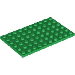 3033-6 Platte plaat 6x10 groen NIEUW *5K0000