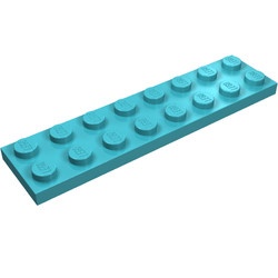 3034-156 Platte plaat 2x8 blauw, middenazuur NIEUW *5K0000