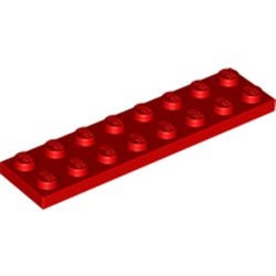 3034-5G Platte plaat 2x8 rood gebruikt *1A034