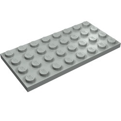 3035-9G Platte plaat 4x8 lichtgrijs (klassiek) gebruikt *1A039