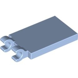 30350-105 Tegel 2x3 met twee clips aan uiteinde blauw, lichthelder NIEUW *0D0000