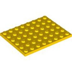 3036-3G Platte plaat 6x8 geel gebruikt *1A043