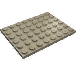 3036-69 Platte plaat 6x8 crème,donker NIEUW *5K0000