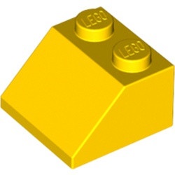 3039-3 Dakpan 45 graden 2x2 geel NIEUW *1B133