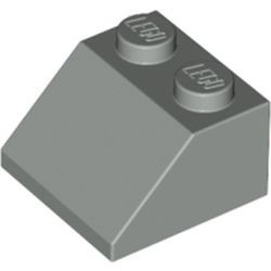 3039-9G Dakpan 45 graden 2x2 lichtgrijs (klassiek) gebruikt *1D021
