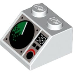 3039px5-1 Dakpan bedrukt 45 2x2 met radar scherm en knoppen wit NIEUW *0K000