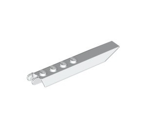 30407-1 Plaat 1x8 scharnier gebogen zijkanten, 4 noppen, rechthoekige plaat onder wit NIEUW *5C007
