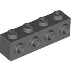 30414-85 Steen 1x4 met noppen één zijde grijs, donker (blauwachtig) NIEUW *5K0000