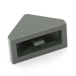 3044b-85 DakNOK 45 graden 1x2 met bodemPIN grijs, donker (blauwachtig) NIEUW *1L183 - Img 2