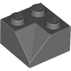 3046a-85 Dakpan 45 graden 2x2 hoek binnenzijde voor oa dakkapel zie 3049 voor nok grijs, donker (blauwachtig) NIEUW *1B211
