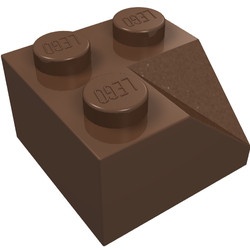 3046a-8G Dakpan 45 graden 2x2 hoek binnenzijde voor oa dakkapel zie 3049 voor nok bruin (klassiek) gebruikt *1D033