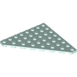 30504-152 Platte plaat 8x8 afgekapte hoek aqua, licht NIEUW *5A036