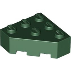 30505-80G Wigsteen 3x3 facet groen, donker gebruikt *5K0000