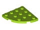 30565-34 Platte plaat 4x4 afgeronde hoek lime NIEUW *5G0000