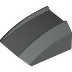 30602-10 Dakpan rond 2x2 ribbeltjes (geen noppen bovenop) donker, grijs (klassiek) NIEUW *1B187
