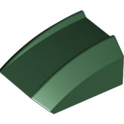 30602-80 Dakpan rond 2x2 ribbeltjes (geen noppen bovenop) groen, donker NIEUW *1B187