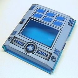 30650pb04-14G Paneel 2x8x8 met Politie Sterren transparant donkerblauw gebruikt *