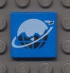 3068bp61-7G Tegel 2x2 Ice Planet blauw gebruikt *5T05-22