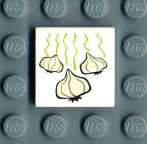 3068bpb0041-1G Tegel 2x2 Knoflook wit gebruikt *5T05-06